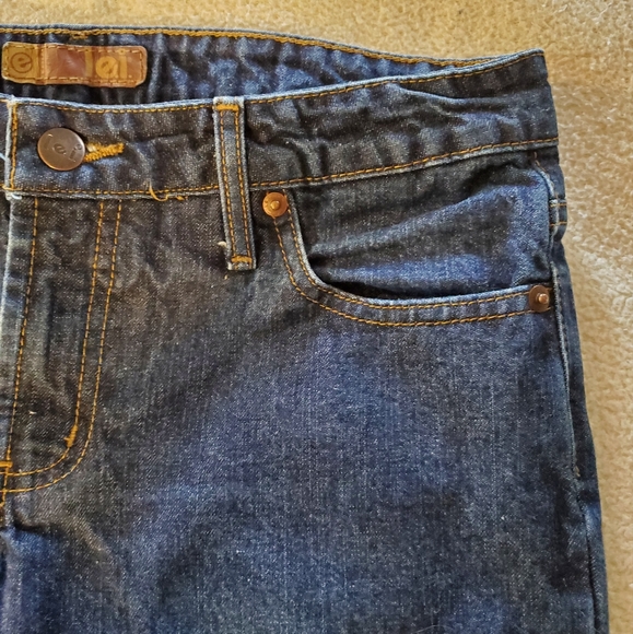 l.e.i. 90s 100% Cotton Big Flare Lowrise Denim Blue Jeans Size 7 - Picture 5 of 12